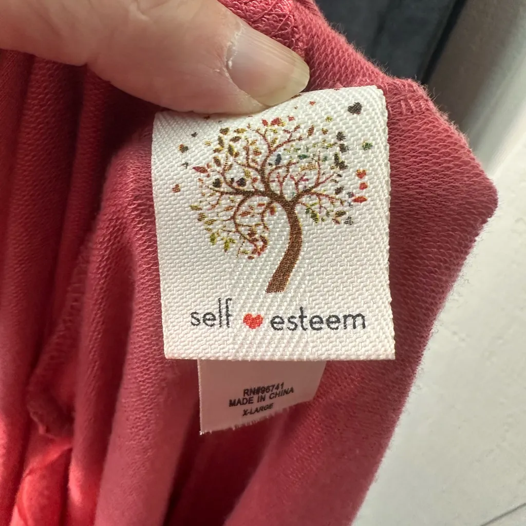Self Esteem Coral Long Sleeve Cardigan Size XL EUC - Image 7