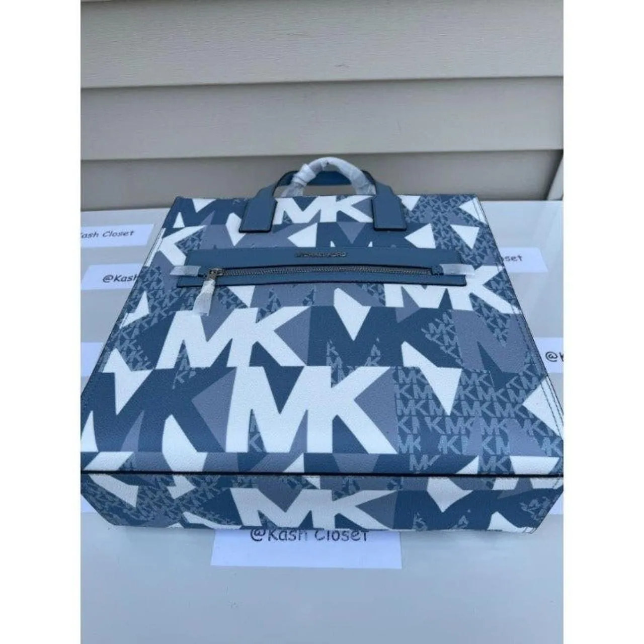 Chambray Blue Kenly Tote Bag - Image 7