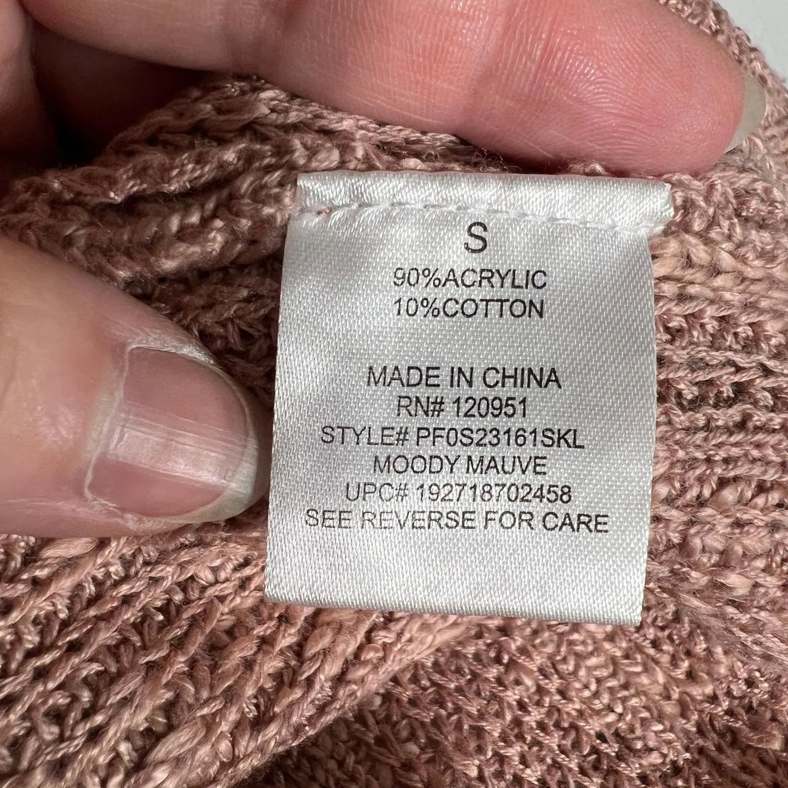 Pink Republic Womens Loose Knit Pullover Sweater Tunic Stretchy Mauve Pink Small - Image 7