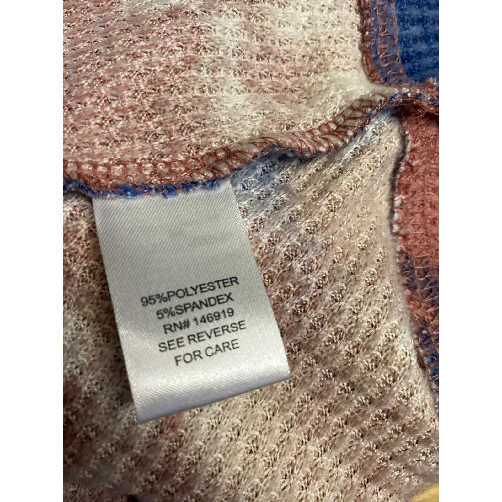 Cloud Chaser Tie Dye Waffle Knit Cropped Twist Back Top - Image 7