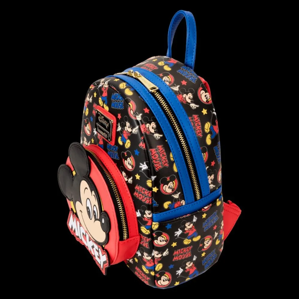 New Loungefly Mickey Mouse Classic All-Over Print Mini Backpack Disney - Image 3