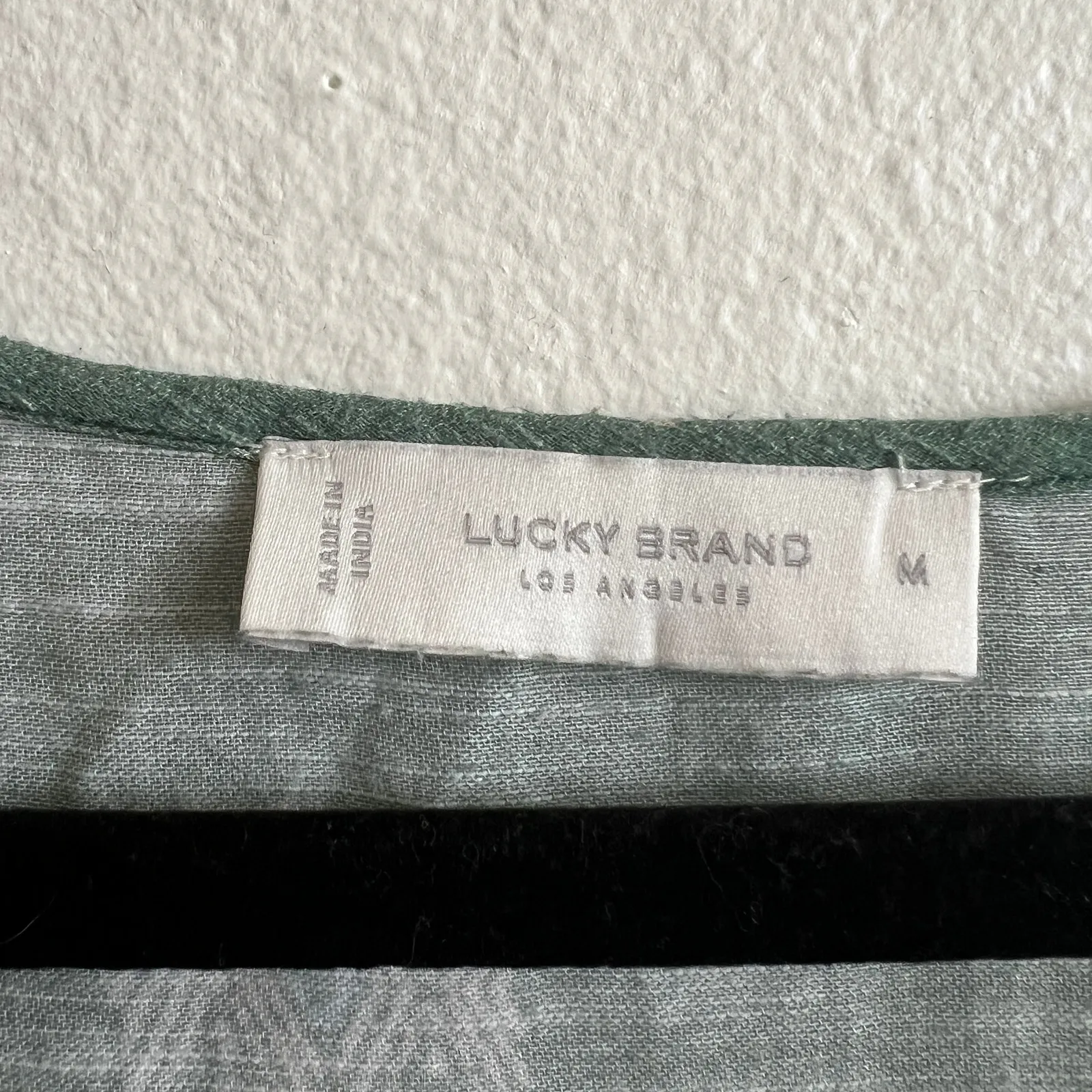 Lucky Brand‎ Green Peasant Top Size Medium Boho Indie Festival Hippie - Image 3