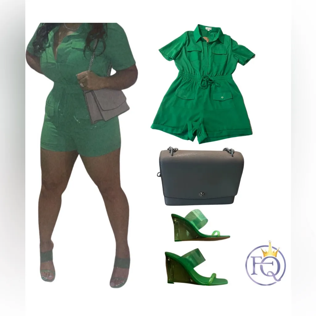 DEITAN Emerald Green Women's Heels Size 8 - Image 3