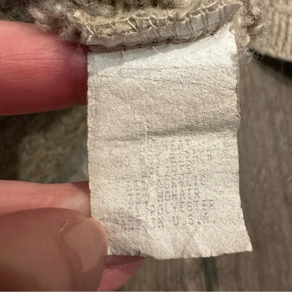 VINTAGE Alps Sweater Women's Sz Medium High Neck Chunky Knit Mohair Ski Aspen Tan - Image 4