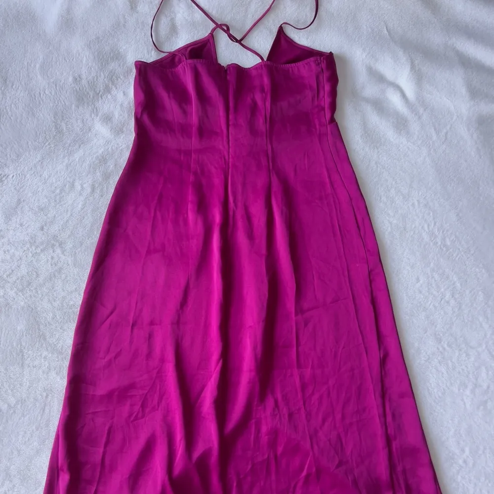 EXPRESS Magenta Sleeveless Slip Dress - Image 2