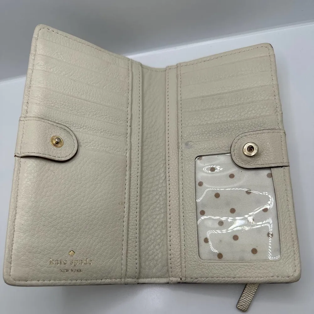 KATE SPADE New York Gold Bifold Wallet - Image 3