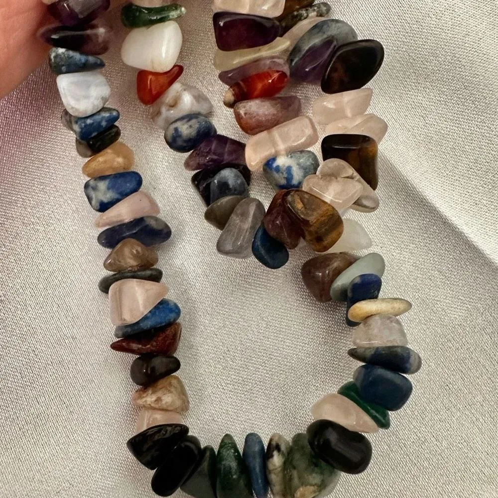Natural stones chip beaded necklace - Image 10
