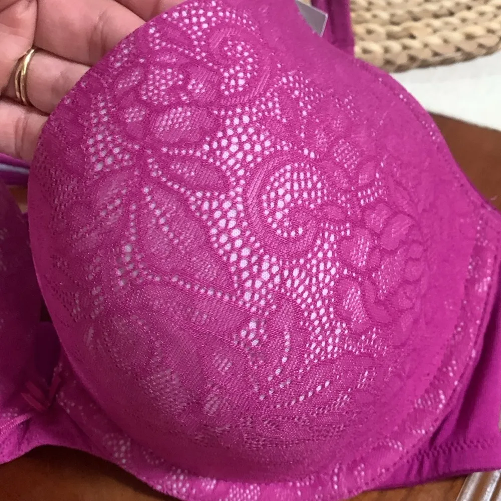 CACIQUE 34DDD NWT boost plunge purple bra - Image 3