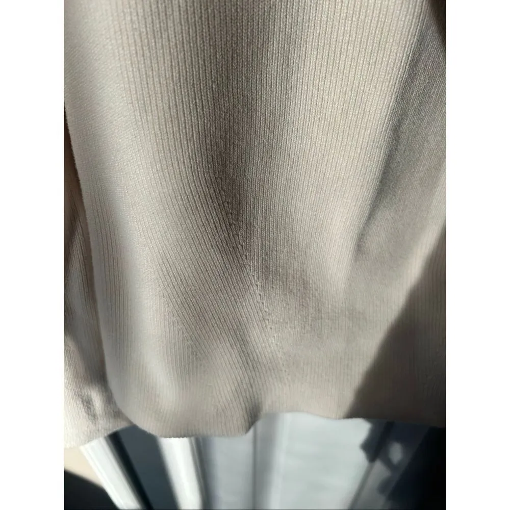 Banana republic sweater large white/ivory with cut out back cotton blend w flare - Image 7