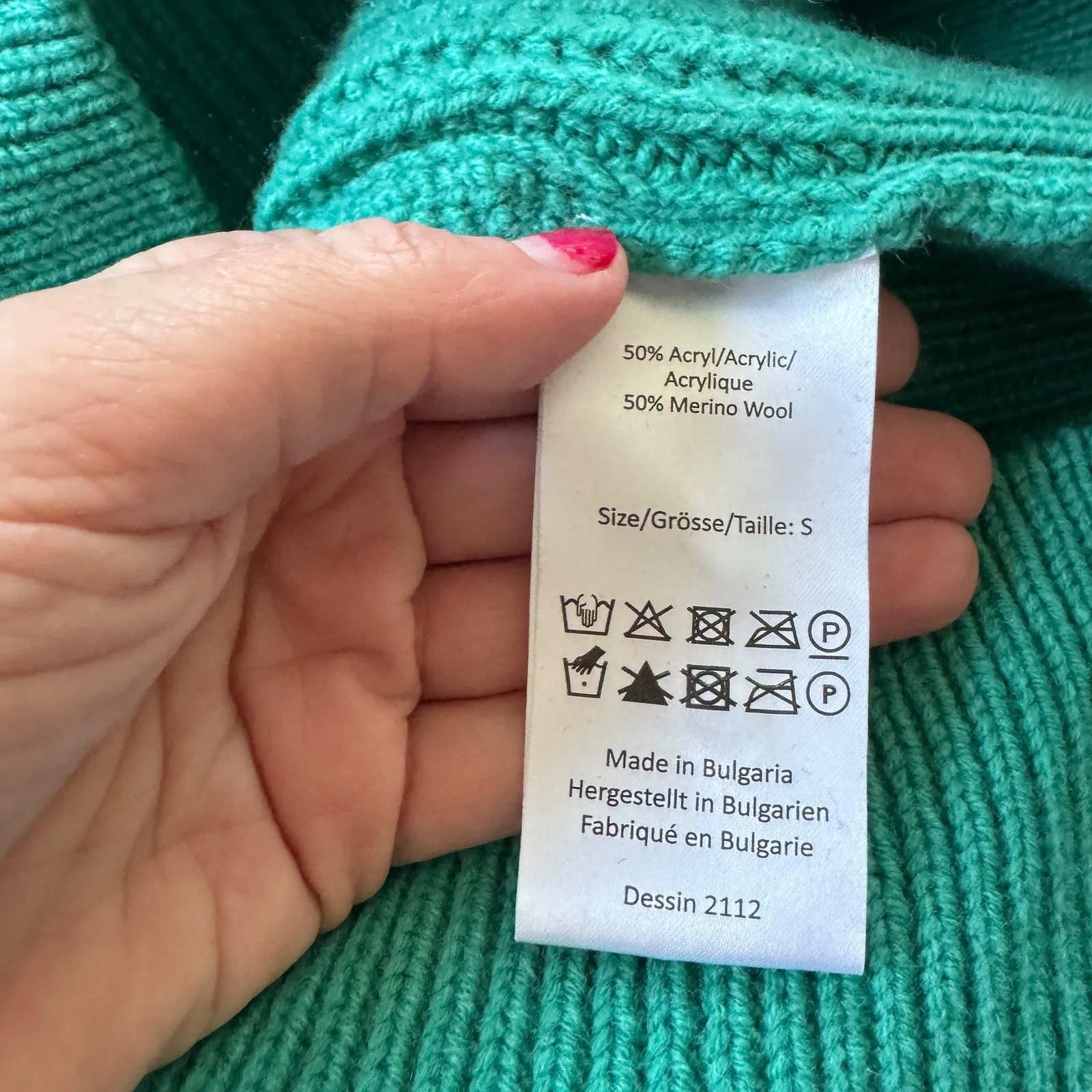 Baum Und Pferdgarten Chizu Wool Blend Sweater Waterfall Half Zip Green - Image 6