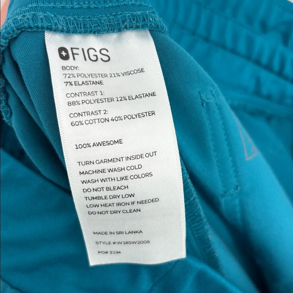 Figs Zamora Jogger Scrub Pants Women’s Size Small in Teal - Image 4