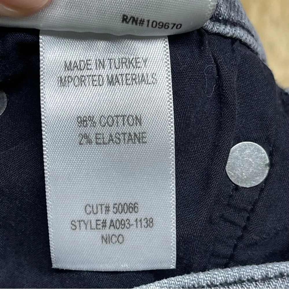 AGOLDE Nico High Rise Straight Leg Button Fly Jeans in Risk Size 28 Slim Fit - Image 15