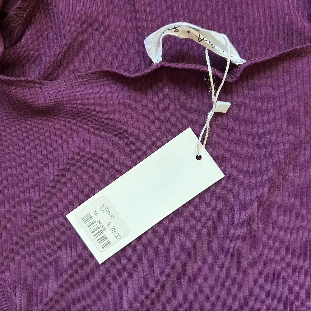 NWT Emma & Sam Purple Halter Neck Cold Shoulder Cropped Open Back Top Si… - Image 8