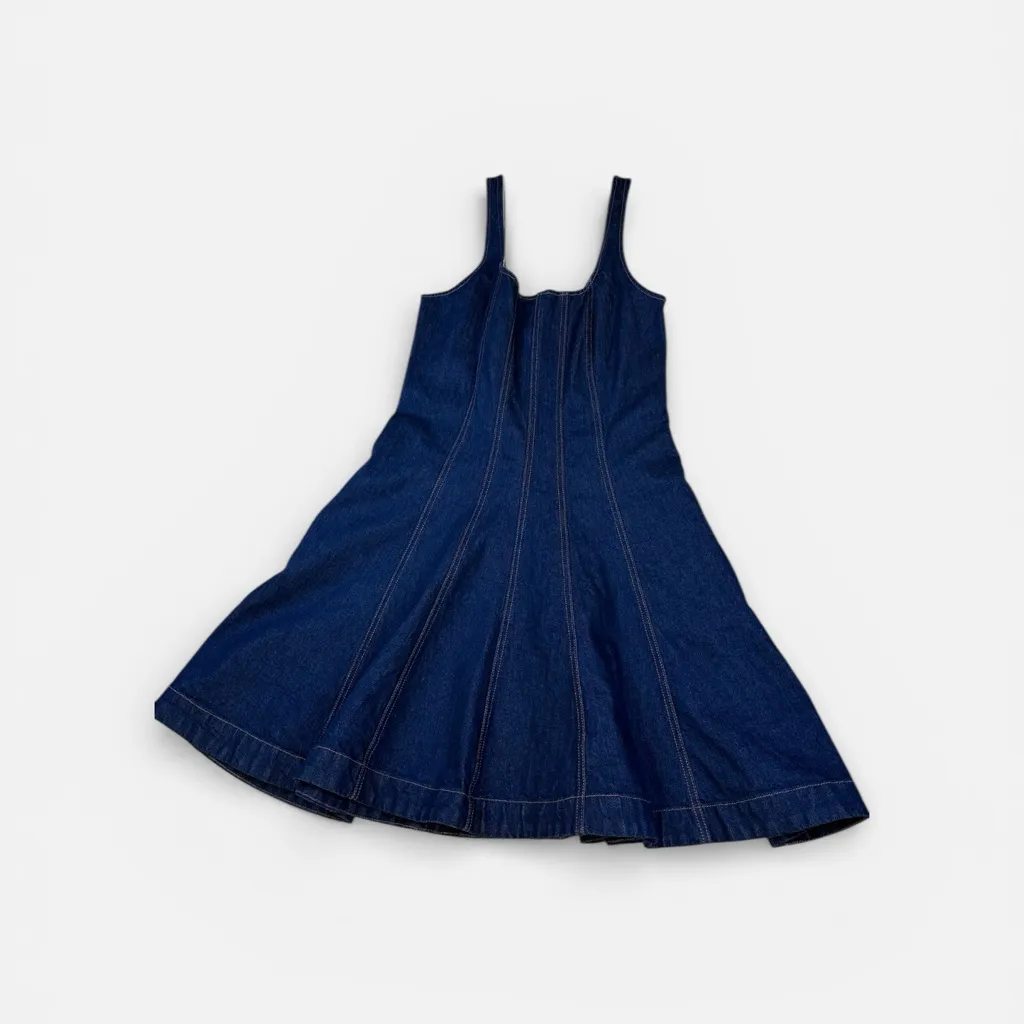 Kate Spade X Target Dark Blue Denim Sleeveless Fit & Flare Mini Dress Size 6 - Image 9