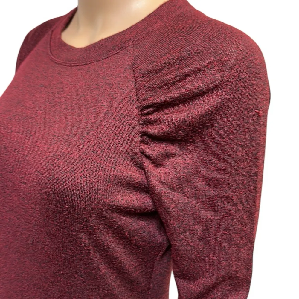 Motherhood Maternity Heather Burgundy Hacci Knit Long Sleeve Dress Womens Small Black Size undefined - Image 8