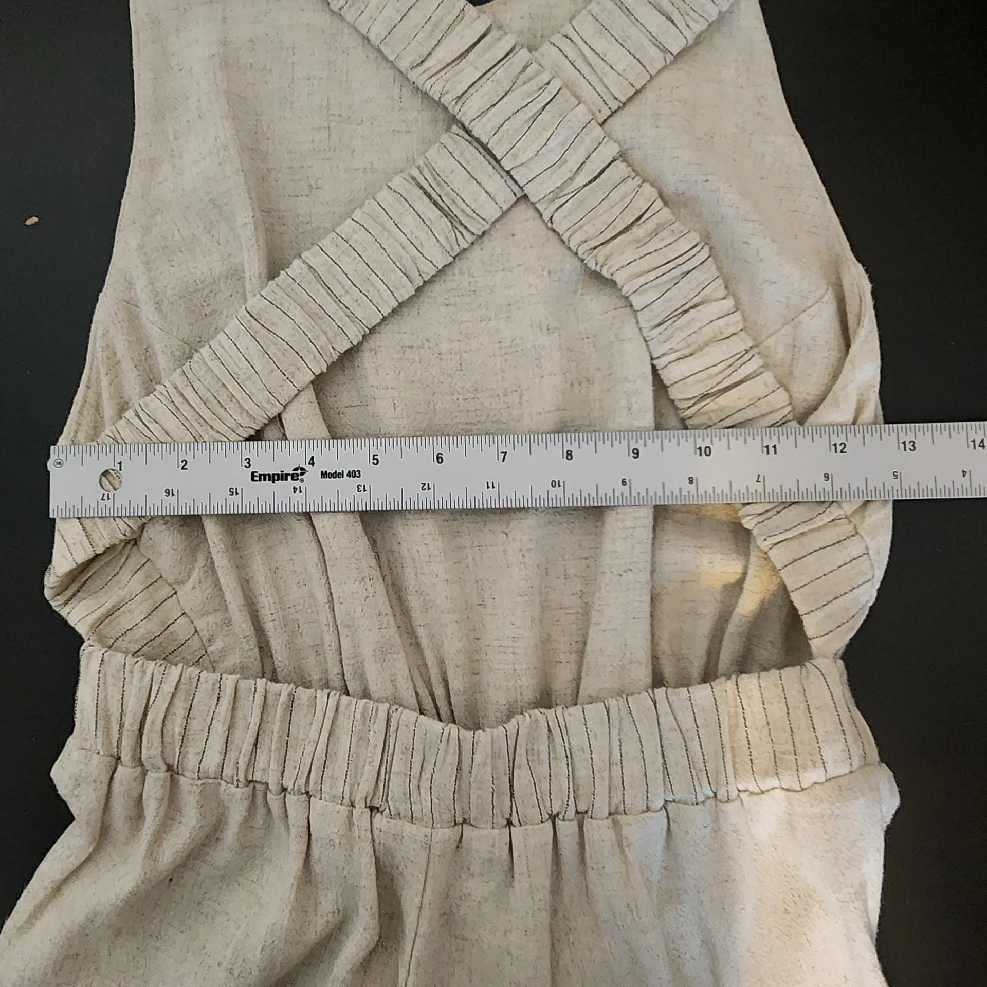 Hem and Thread Natural Jumpsuit with Open Back Size Small NWT - Image 9