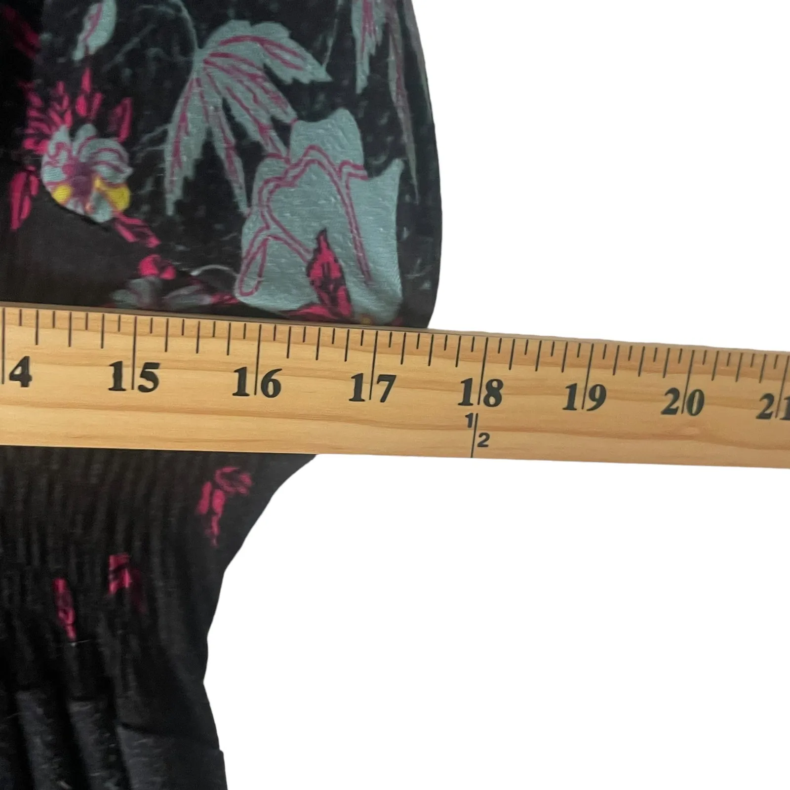 American Rag Women's Size Medium Black Halter Floral Knee Length‎ Dress - Image 9