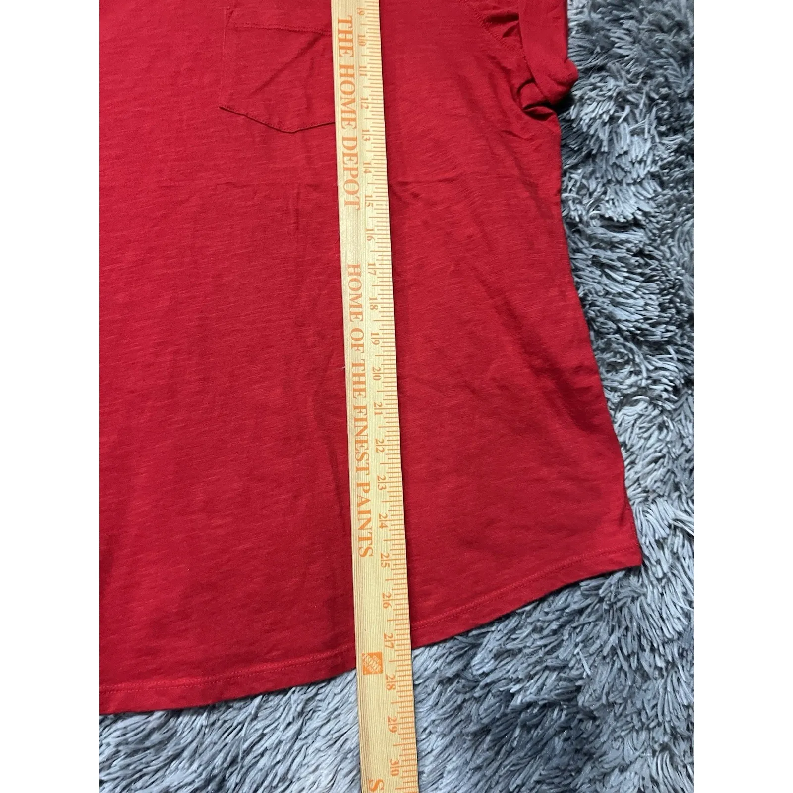 Grayson T-Shirt Women Size 2XL Red Small Pocket Lightweight Summer Beach Brunch - Image 5