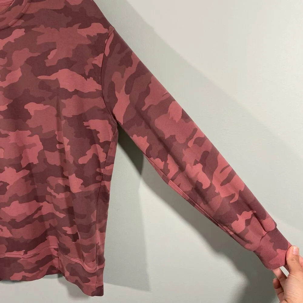 Lululemon Women Pink Camo Perfectly Oversized Pullover Sweatshirt - Image 5