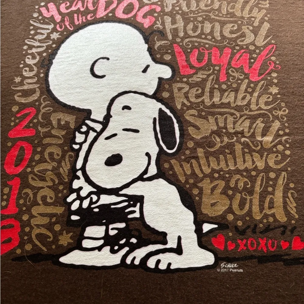 Lot 3 Snoopy Charlie Brown Crew Neck Graphic T~Shirts Short Sleeve Sz Large Multiple - Image 5