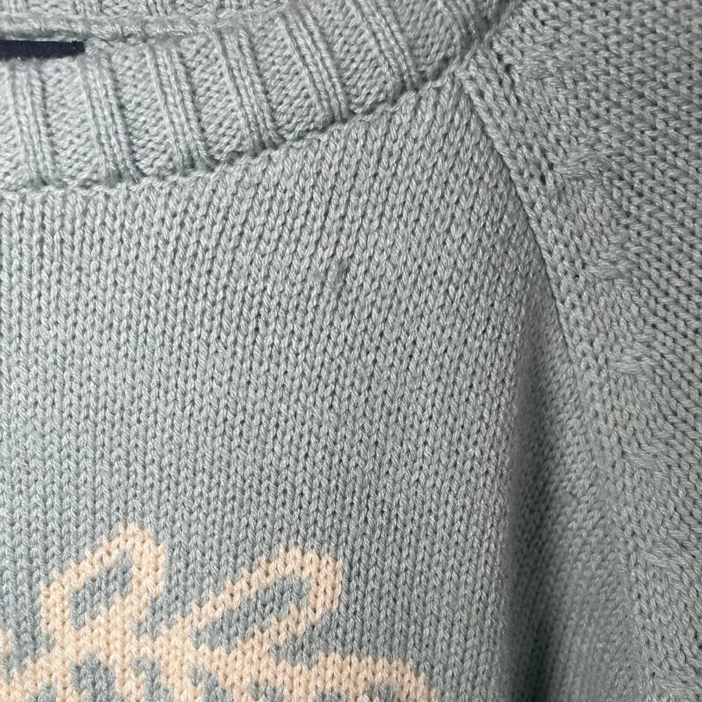 Pacsun desert dreamer‎ green boho style Crewneck sweater face women size medium - Image 3