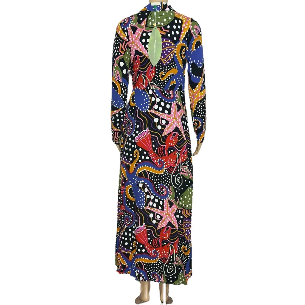 FARM RIO Under The Sea Maxi Dress, Multicolor, XS - Image 11
