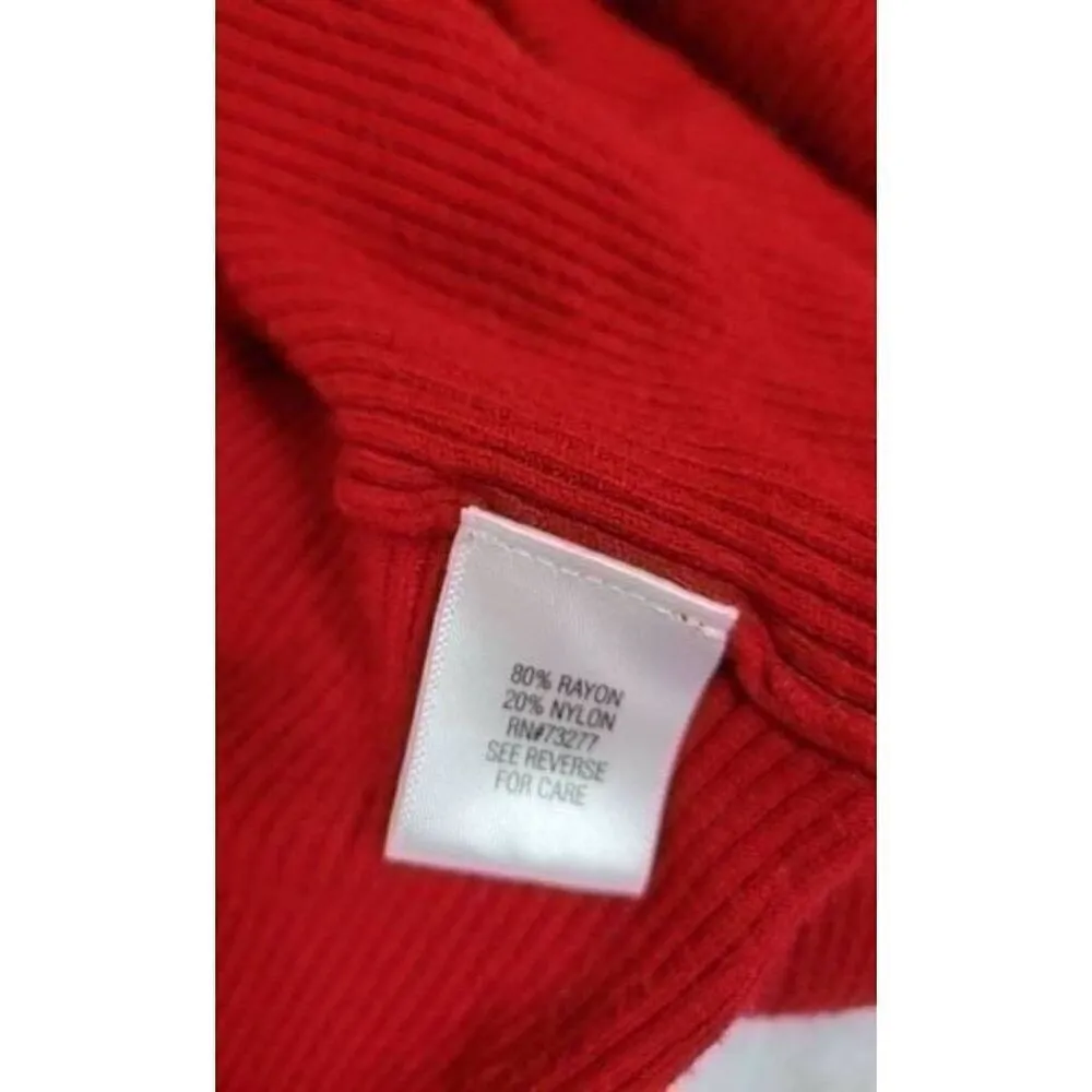 Dana Buchman Size XL Red Open Front Cardigan *please read - Image 5