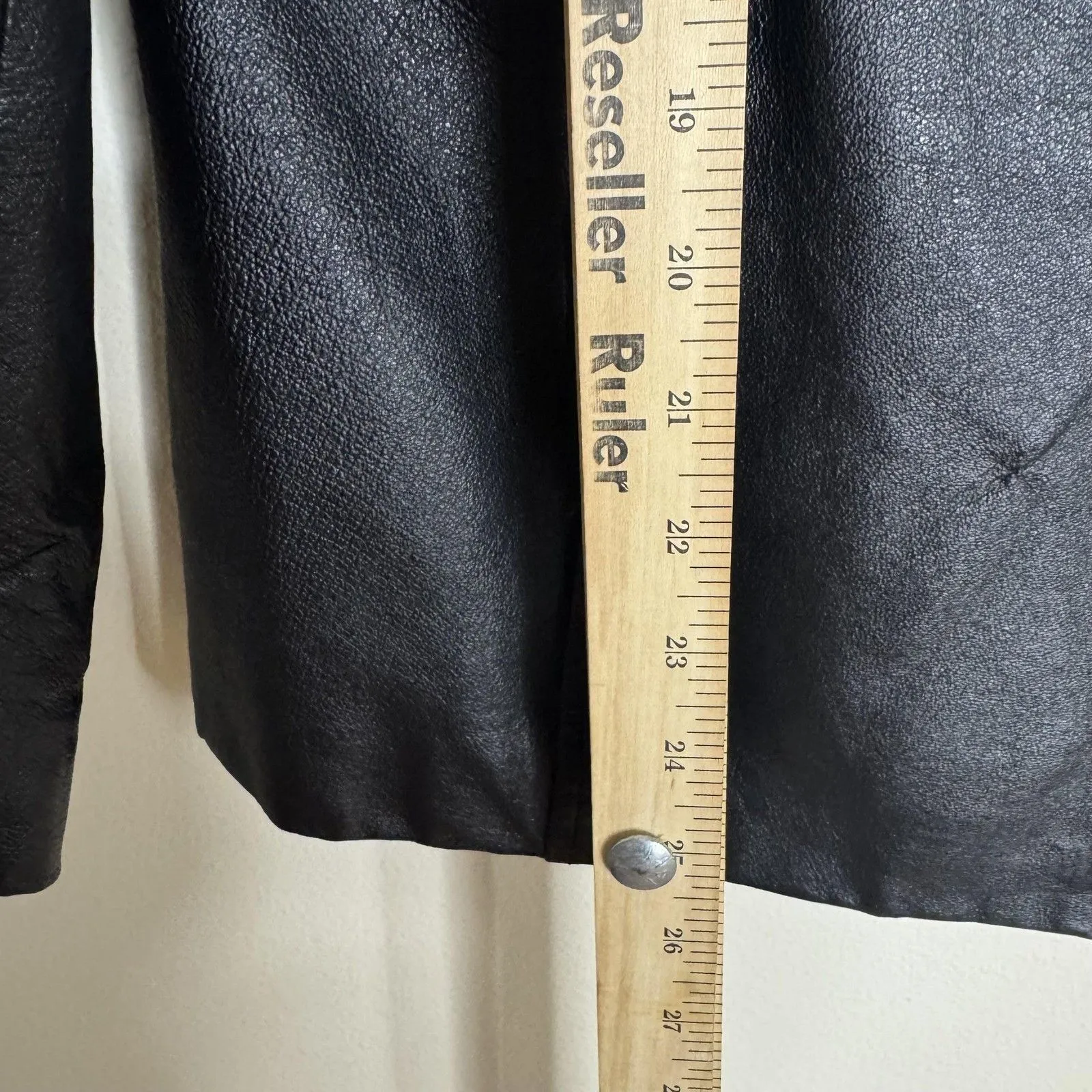 Jaclyn Smith Jacket Womens Small soft Leather Petite Zip Up Classic Coat y2k - Image 10