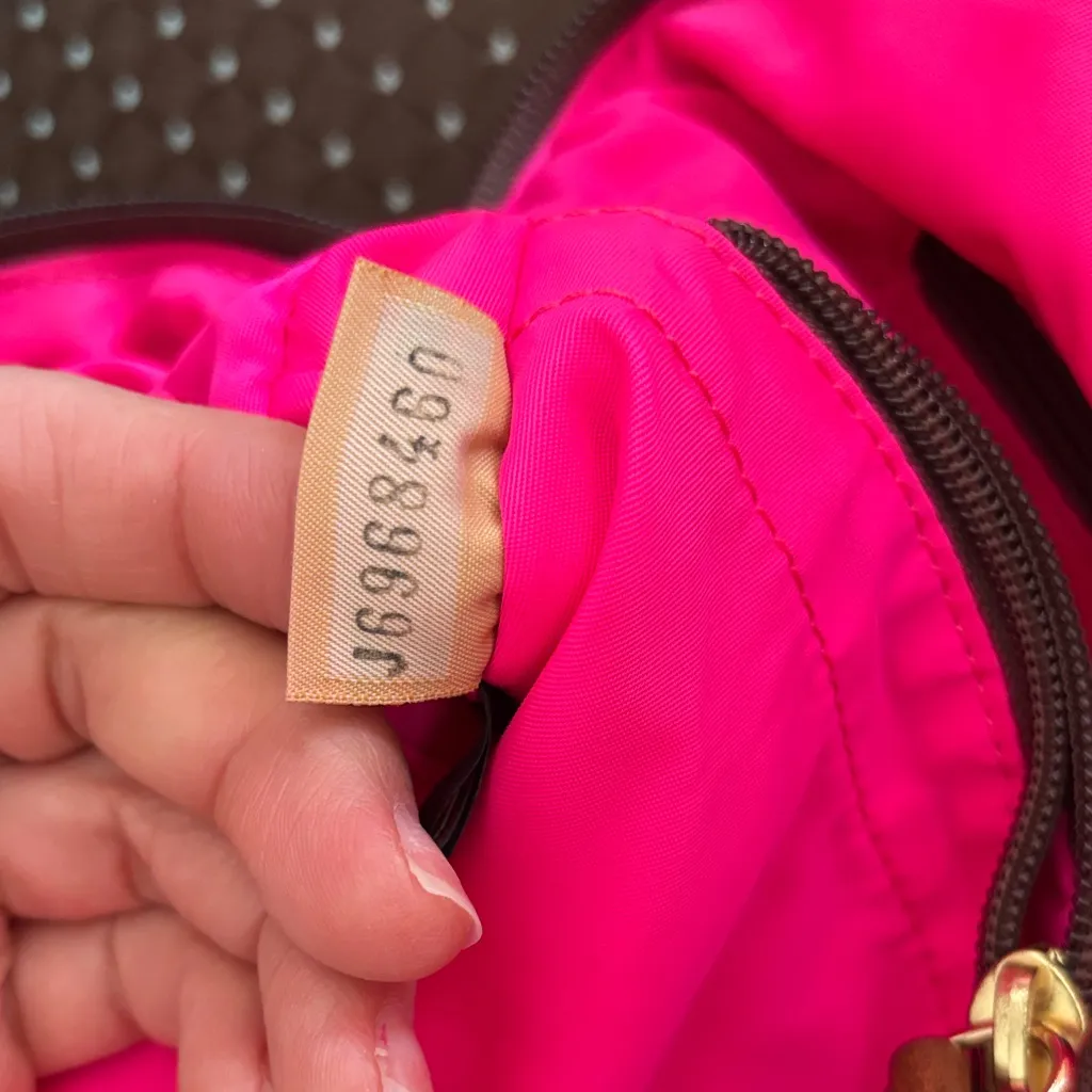 Dooney & Bourke Blue and White Patterned Shoulder Bag - Image 5