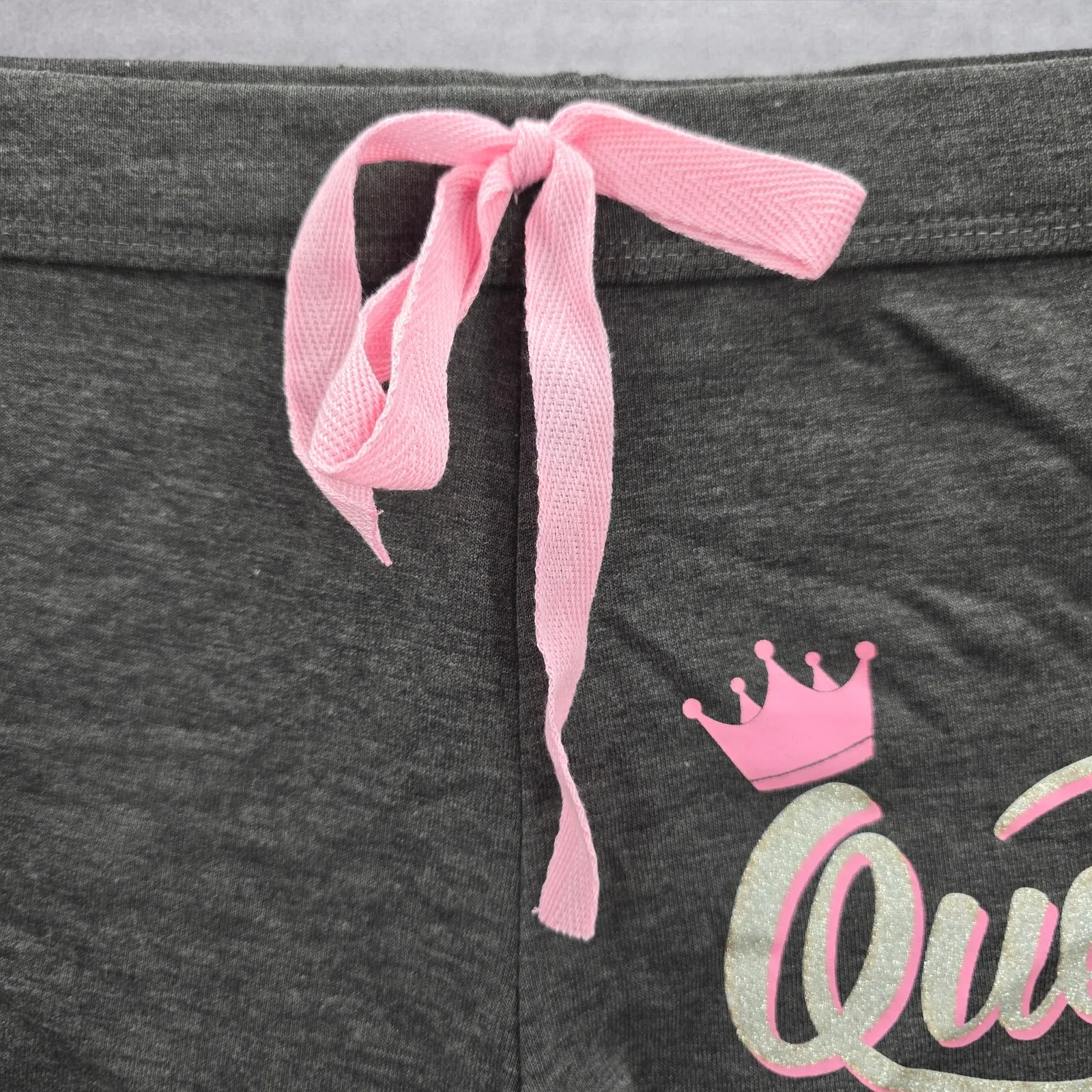 Bobbie Brooks Gray Sleepwear Queen Stretch Comfy Pink Shorts S Small - Image 3