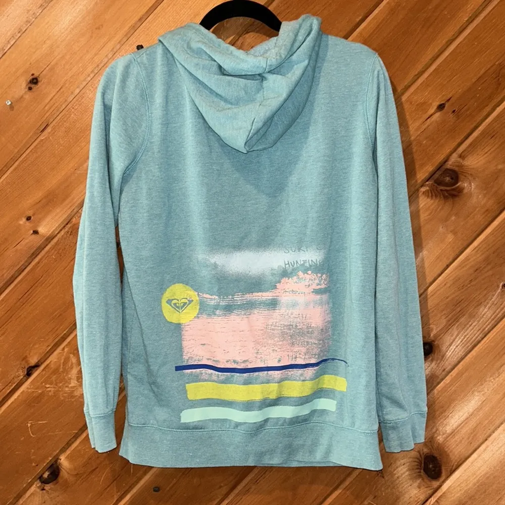 Roxy  beachy sunset blue hooded sweatshirt - Image 4
