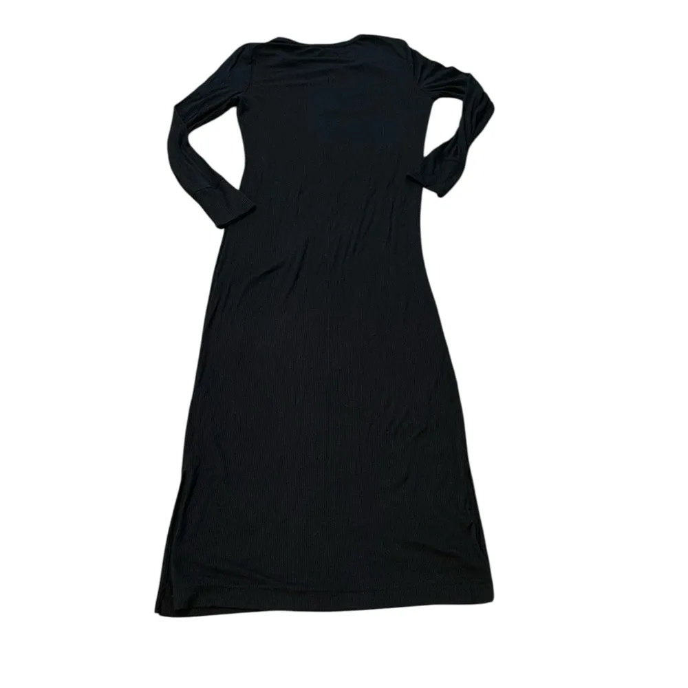 GAP black ribbed dress - Image 4