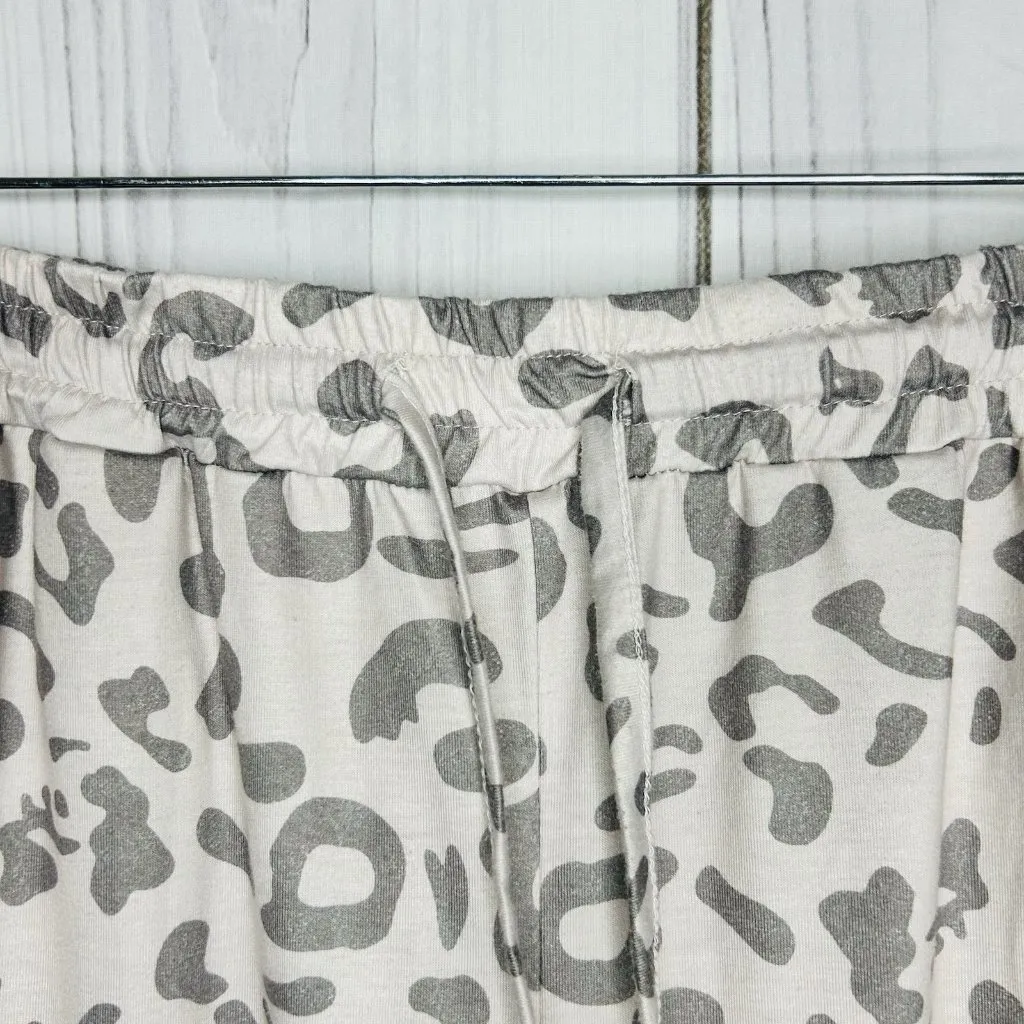 NWT Leo Rosi Womens Animal Print Pajama Sleepwear Set Sz S Gray Long Sleeve - Image 15