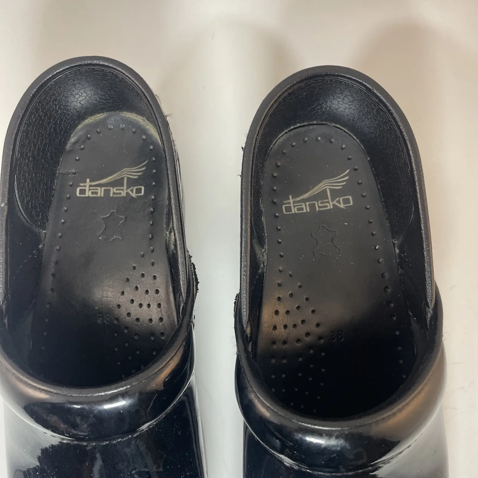 DANSKO Professional Black Patent Clogs Shoes Women's Size 38 US 7.5-8 Work Wear - Image 4