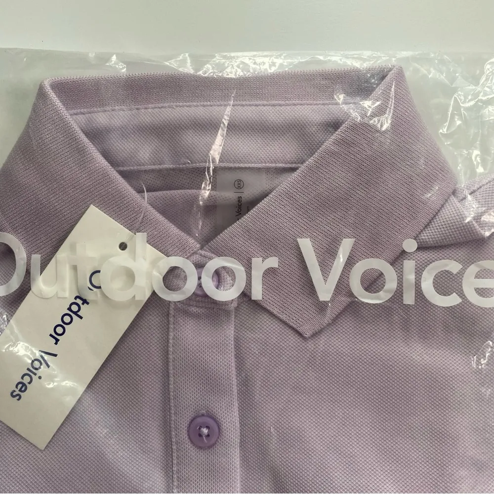 Outdoor Voices Birdie Cropped Polo Morning Glory Size XXS - Image 2