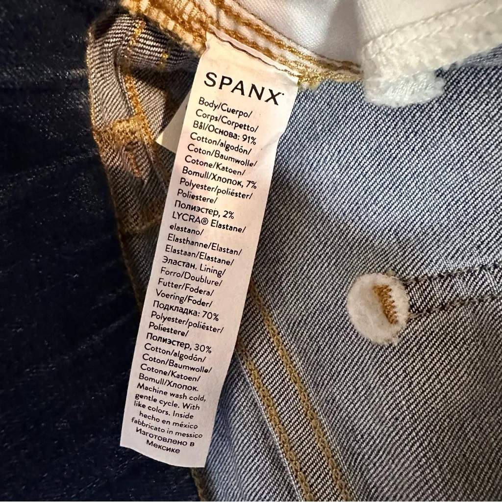 Spanx NWOT Seamed Front Hi-Rise Wide Leg Jeans XL | Vintage Indigo - Image 6