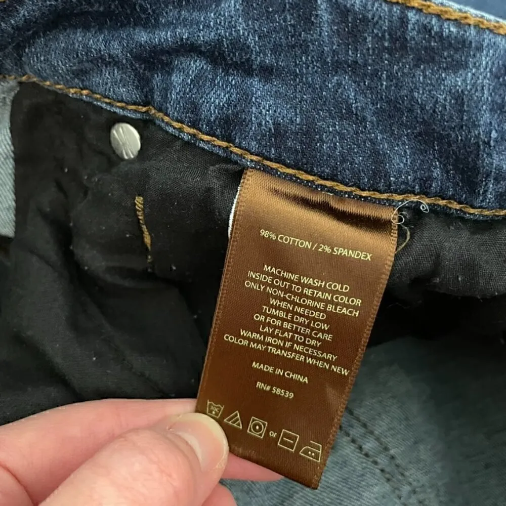 Kut From The Kloth  KFTK Carlo Ankle Skinny Jeans Dark Wash Raw Hem Cropped Crop - Image 9