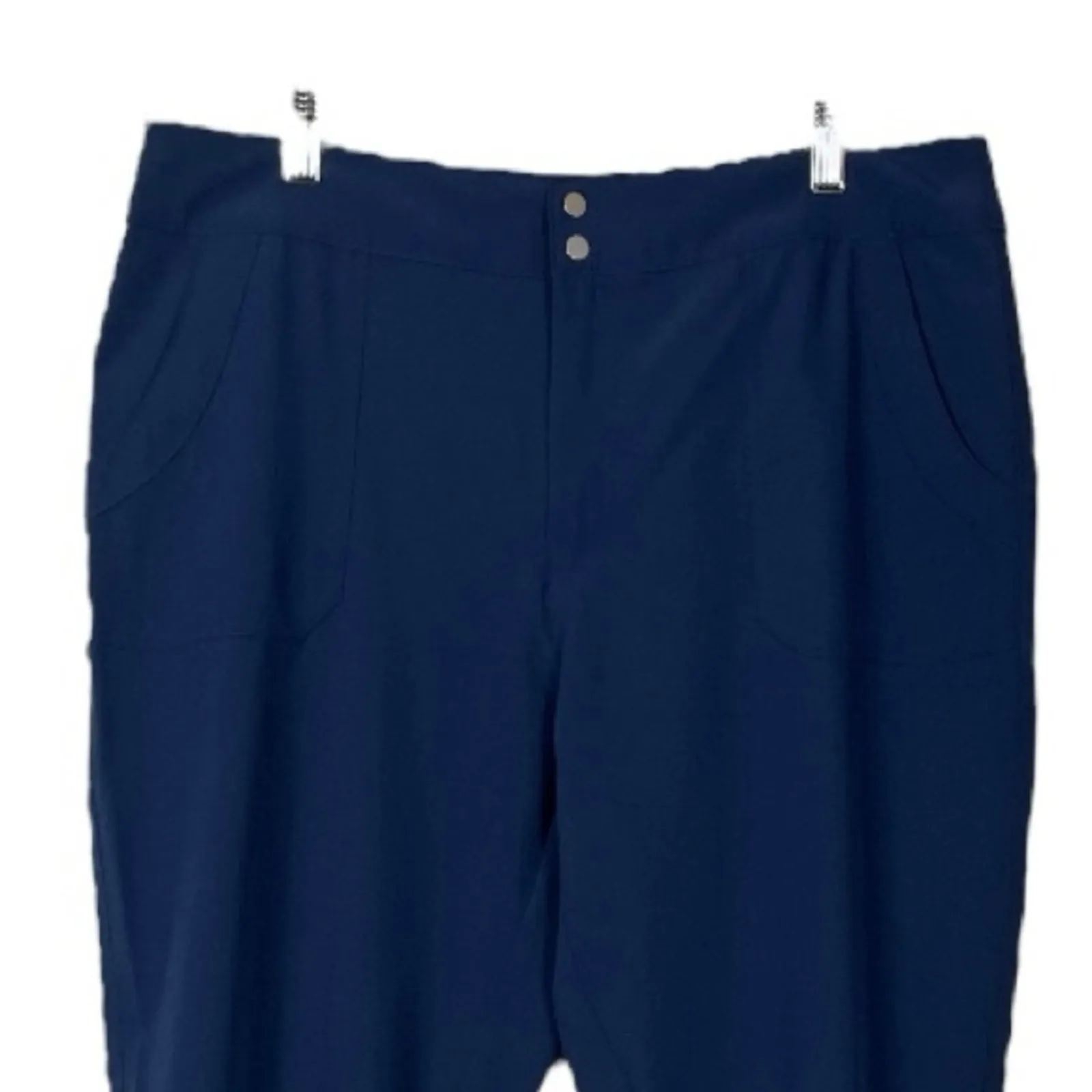 DB Sunday Dressbarn New Jogger Lounge Pants Tie Ankle Navy Blue Women’s Size 14 - Image 4