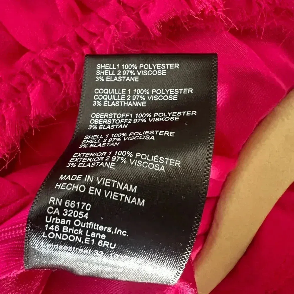 Urban Outfitter Ronni Raw Edge Pink‎ Cami Tank Crop Top Size Smalll - Image 5