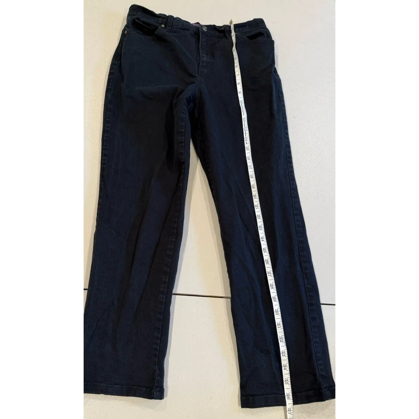 Gloria Vanderbilt Amanda Pants Womens 10 Black Straight Mid Rise Stretch Travel - Image 7