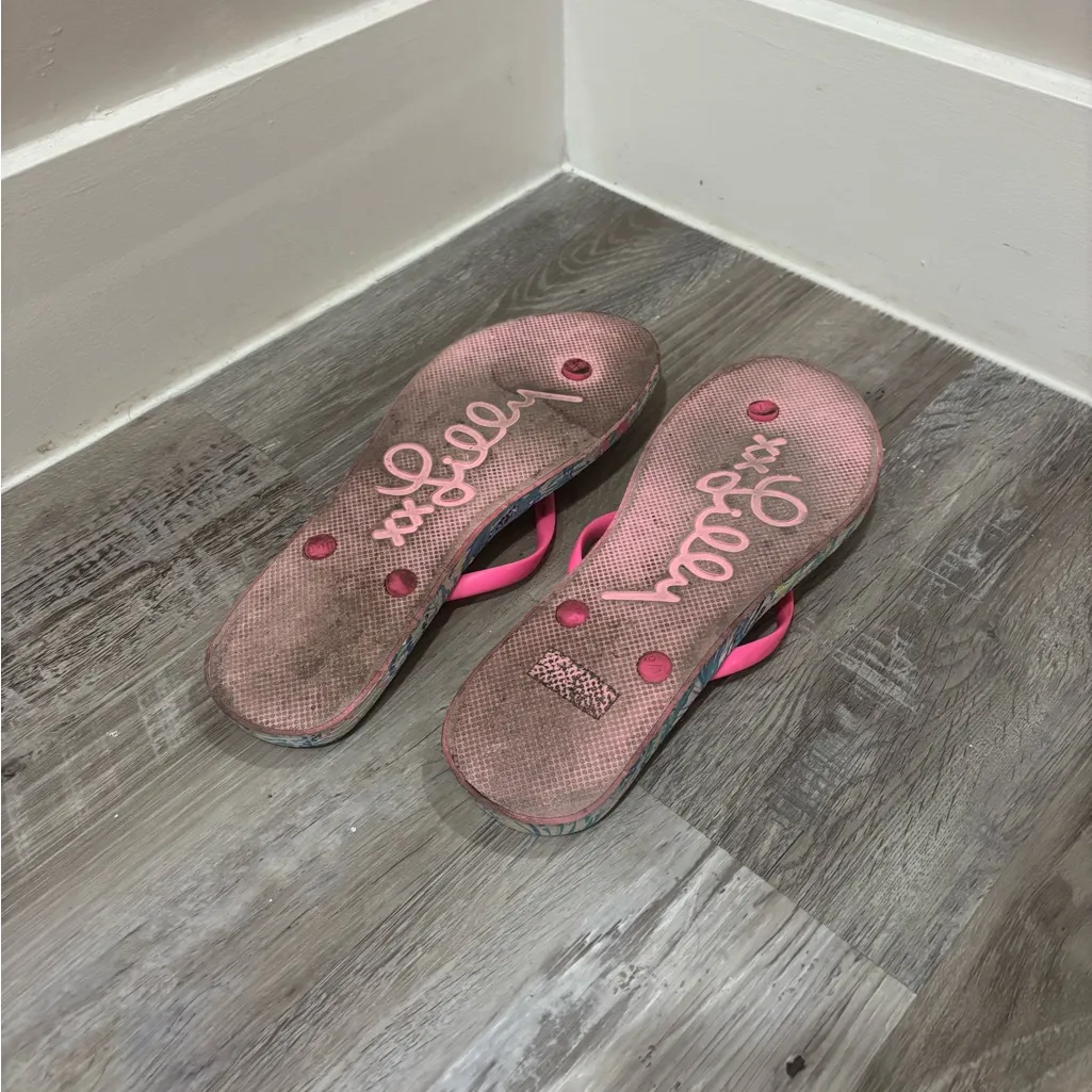 Lilly Pulitzer Pink and Blue Sandals - Image 5