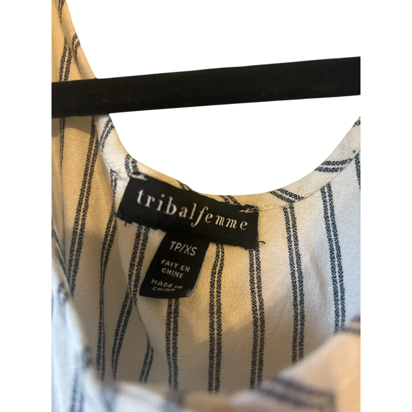 Tribal Femme Striped Romper White Size XS - Image 3