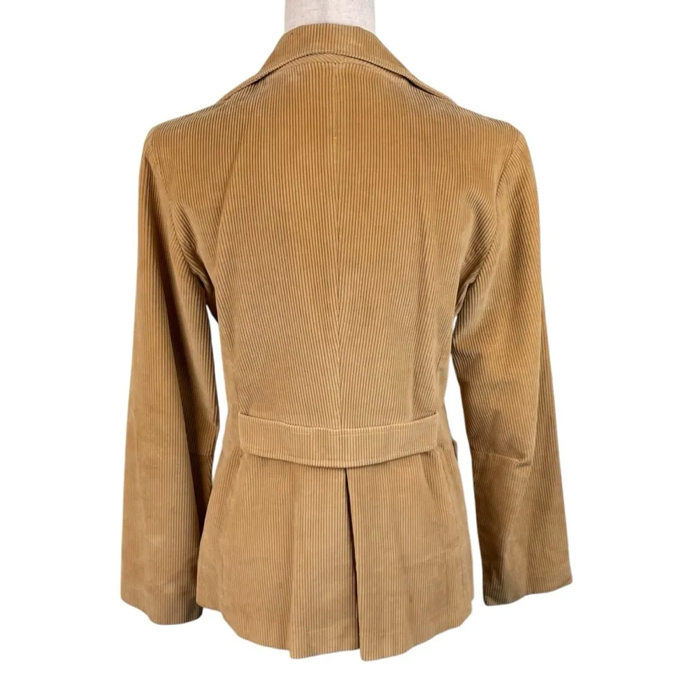 Vintage 70s Happy Legs Tan Corduroy Blazer Jacket Women's Size 13 Retro Hippie - Image 2