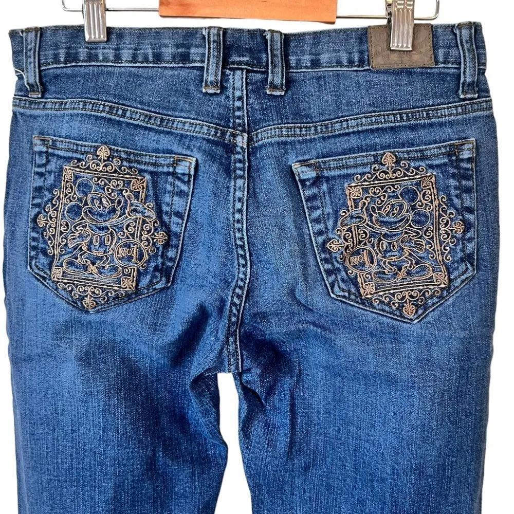 Disney Parks Mickey Mouse Embroidered Bootcut Jean - Image 3