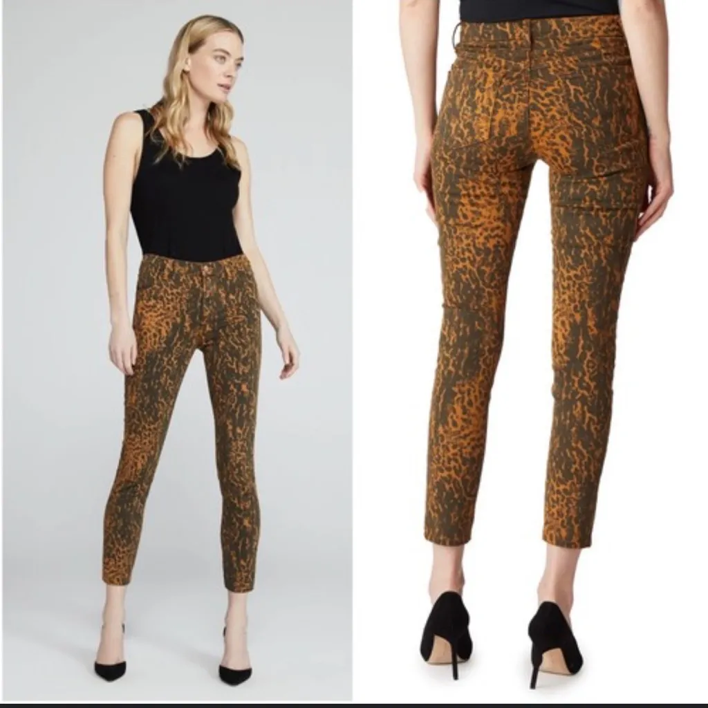J Brand Alana High Rise  Crop Animal Print Jeans - Image 2