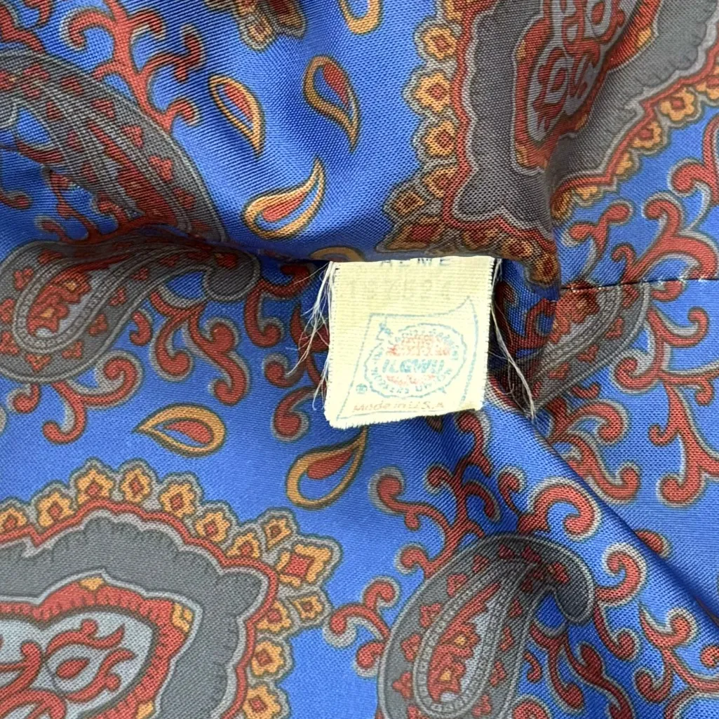 Jofeld Vintage Wool Trench Coat Long Overcoat w/scarf USA M Medium S Small Blue - Image 7