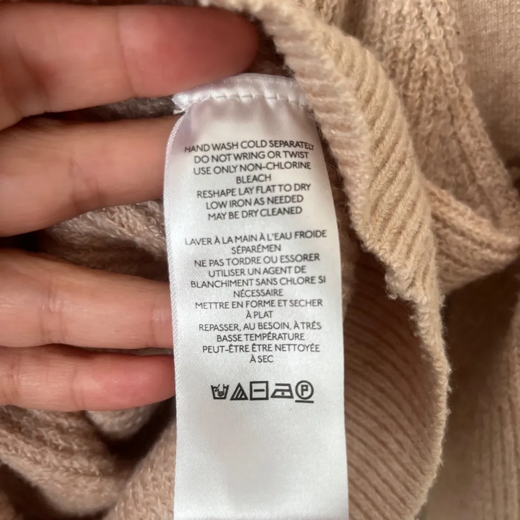 Anthropologie Sz S Blush Pink Wrap Front Long Sleeve Surplice Sweater V Neck - Image 9