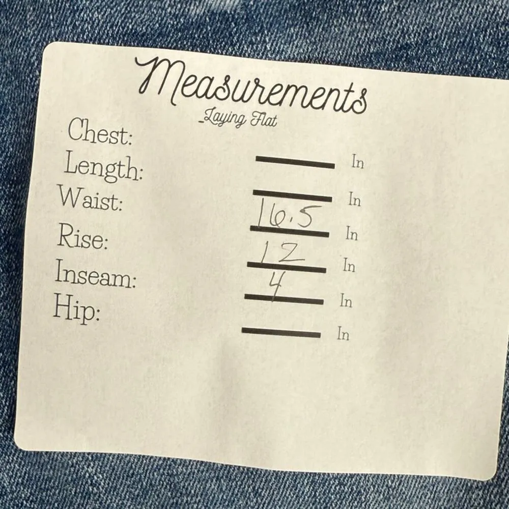 J. Crew High Waisted Cotton Distressed Raw Hem Cut Off Denim Shorts 30 Blue - Image 8