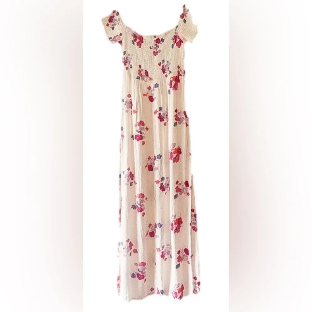 Mink Pink Small‎ Bloom Floral Off The Shoulder Maxi Dress With Shirring EUC - Image 4