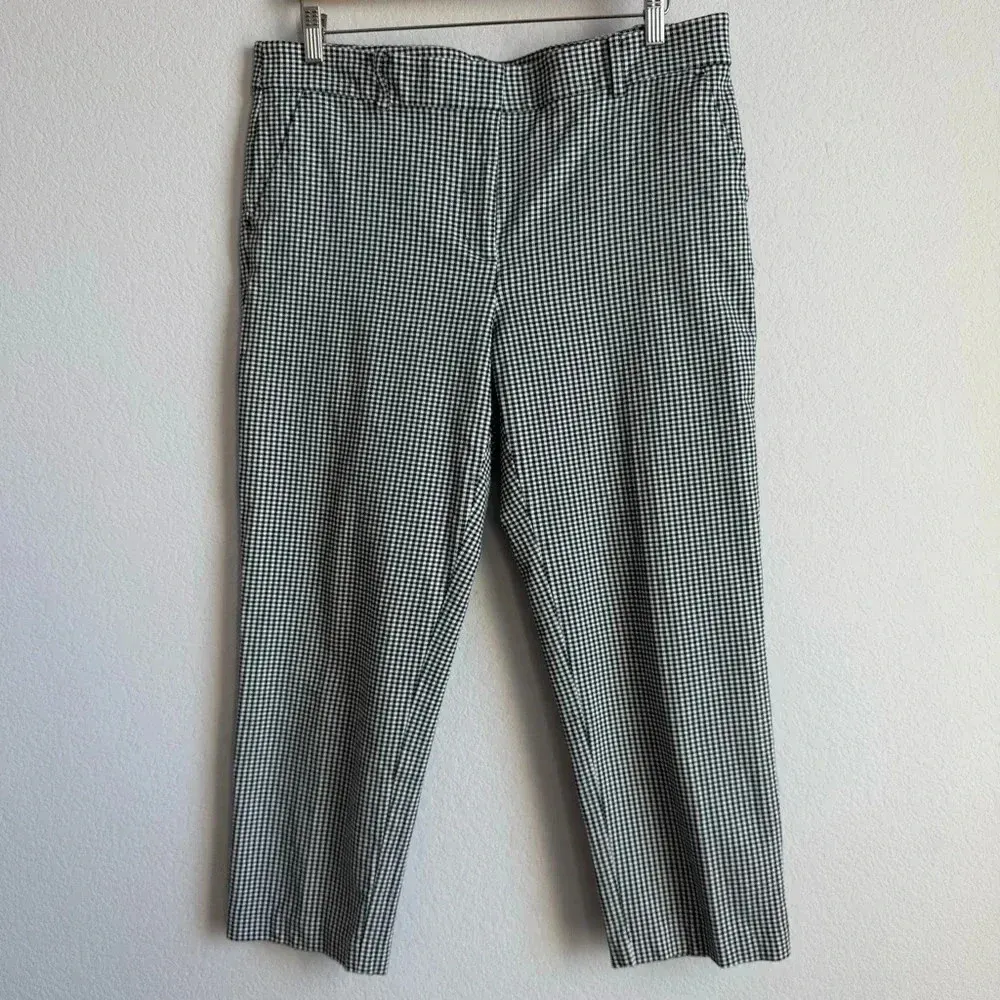 Loft Women’s‎ Gingham Black White The Riviera Slim Ankle Pants Casual Stretch 12 - Image 6